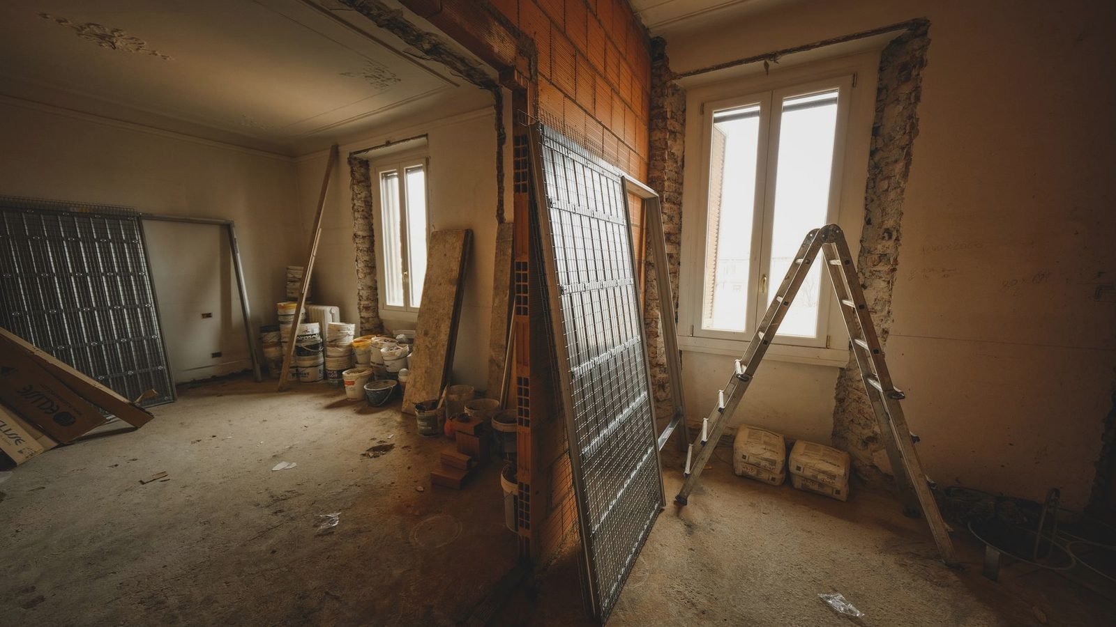 Commercial drywall repair and finishing in an occupied office building