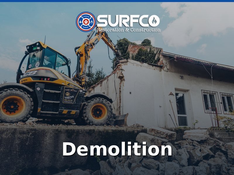 Demolition services by Surfco in Northwest Arkansas